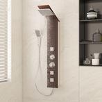 vidaXL Douchepaneelsysteem glas bruin, Doe-het-zelf en Bouw, Sanitair, Verzenden, Nieuw