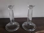 Kaarsenhouder (2) - Glas - Set glazen kandelaars, Antiek en Kunst