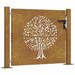 Tuinpoort Cortenstaal - 105x80cm - Retour Deal -40%, Met poort, Verzenden, Nieuw, Tuinhek