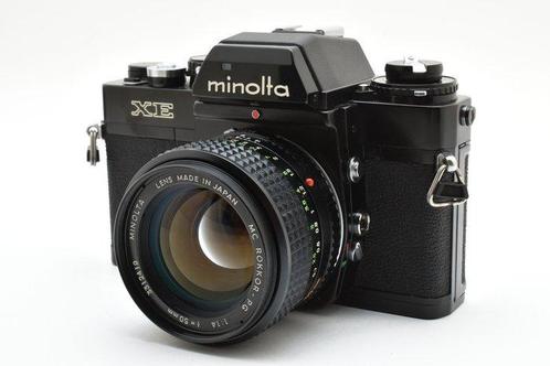 Minolta XE black + MC Rokkor-PG 1.4/50mm | Appareil photo, Audio, Tv en Foto, Fotocamera's Analoog