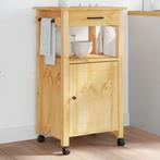 vidaXL Keukentrolley MONZA 48x40x90 cm massief grenenhout, Huis en Inrichting, Keuken | Keukenbenodigdheden, Verzenden, Nieuw