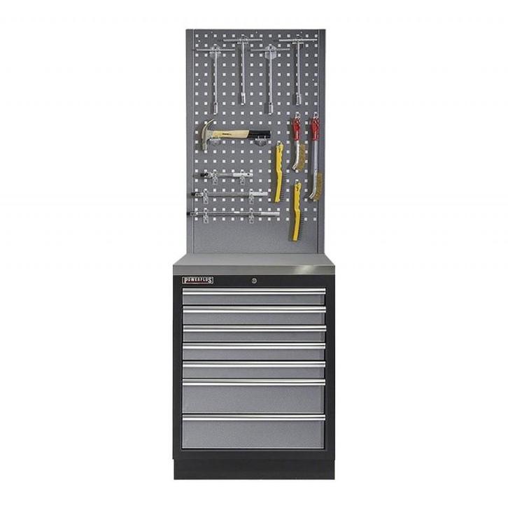 Werkplaatskast met zeven laden, metaal omkleed werkblad +, Doe-het-zelf en Bouw, Werkbanken, Ophalen of Verzenden