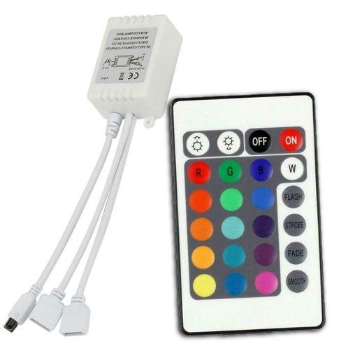 LED RGB Strip 24 Knops afstandsbediening IR (2 uitgangen), Maison & Meubles, Lampes | Autre, Enlèvement ou Envoi
