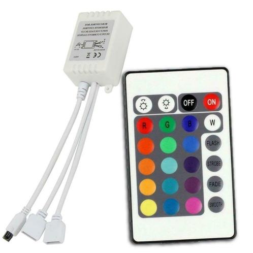 LED RGB Strip 24 Knops afstandsbediening IR (2 uitgangen), Huis en Inrichting, Lampen | Overige, Ophalen of Verzenden