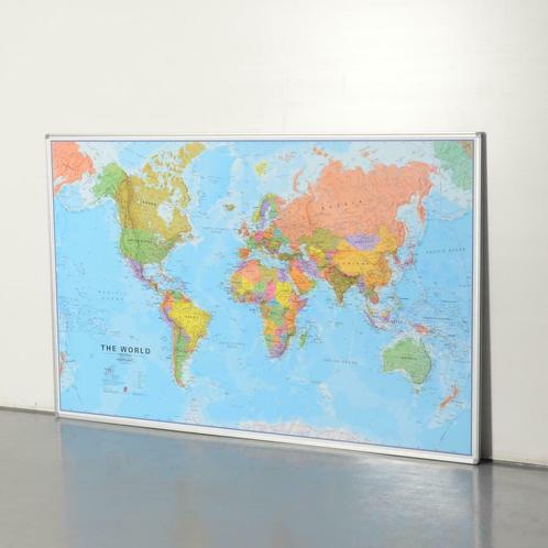 Officenow landkaart, Europa, 124 x 200 cm, Articles professionnels, Aménagement de Bureau & Magasin | Fournitures de bureau, Enlèvement ou Envoi