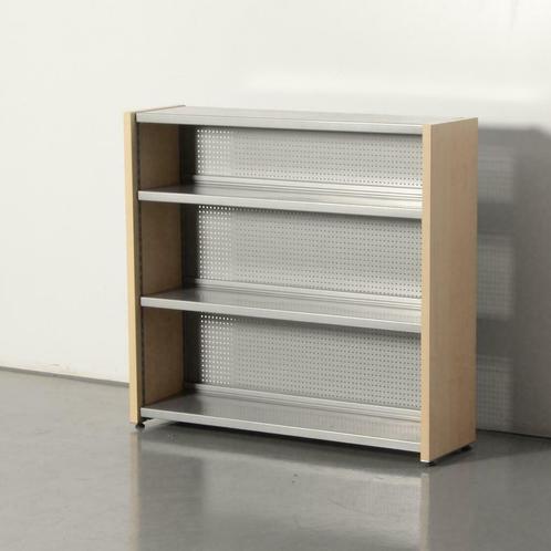 Officenow open kast, aluminium, 98.50 x 105 cm, incl. 2 l..., Huis en Inrichting, Kasten | Roldeurkasten en Archiefkasten, Gebruikt