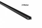 LED Profiel 2 meter - 9,3x16mm DESIGN A - ZWART, Verzenden