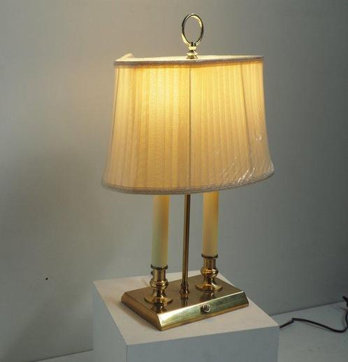 Tafellamp - Vintage bouillotte bureau lamp - Messing, Antiek en Kunst, Curiosa en Brocante