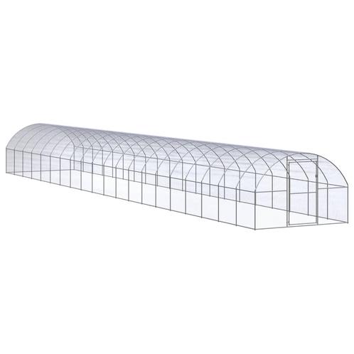 vidaXL Kippenren 3x20x2 m gegalvaniseerd staal, Dieren en Toebehoren, Knaagdieren en Konijnen | Hokken en Kooien, Nieuw, Verzenden
