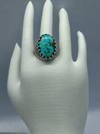 Zilver, Natuurlijke cabochon turquoise 925 - Ring