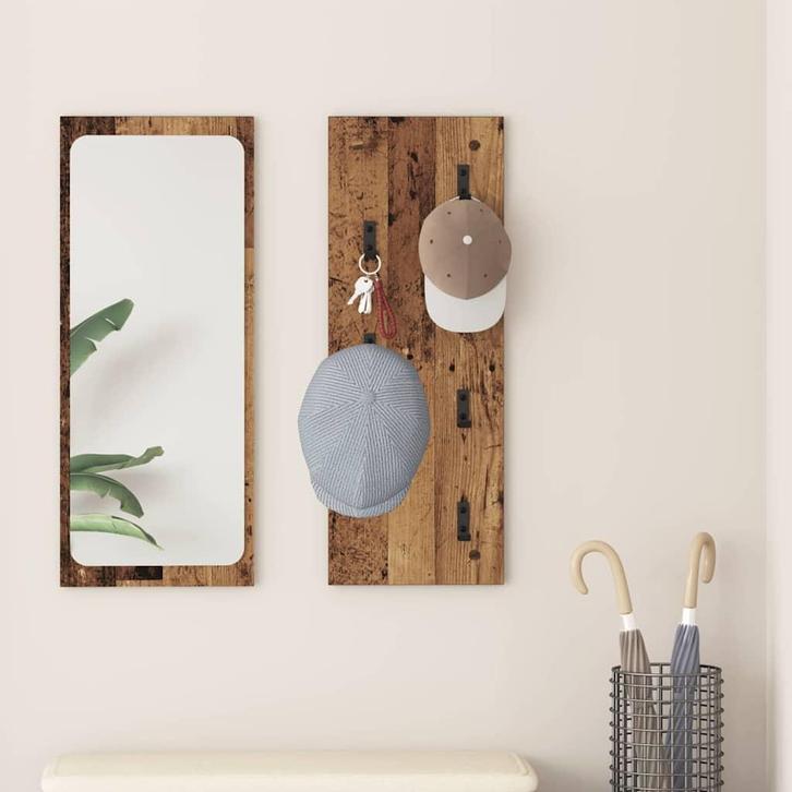 vidaXL Wandgemonteerde kapstok Oud hout 30 x 1.5 x 80 cm, Huis en Inrichting, Kasten | Wandmeubels, Nieuw, Verzenden