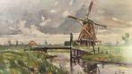 École belge (XX) - Molen aan het water, Antiek en Kunst