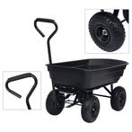 vidaXL Tuinkiepwagen 300 kg 75 L zwart, Doe-het-zelf en Bouw, Verzenden, Nieuw