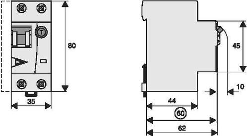 Disjoncteur RCBO 20A 300mA Type A 10kA C-Courbe - 170577, Doe-het-zelf en Bouw, Elektriciteit en Kabels, Verzenden