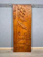 Decoratief ornament - Nederland - Houtsnede herten in bos