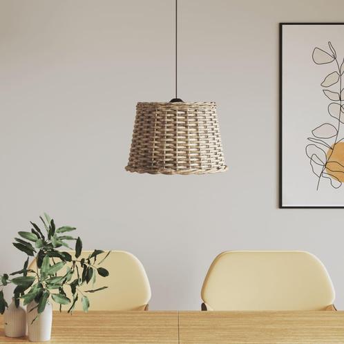 vidaXL Plafondlampenkap Ø40x26 cm wicker bruin, Huis en Inrichting, Lampen | Overige, Nieuw, Verzenden