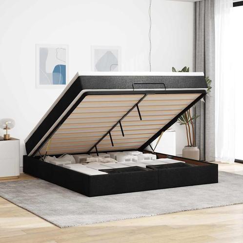 vidaXL Ottoman bed met matras 180x200cm stof zwart, Huis en Inrichting, Slaapkamer | Bedden, Nieuw, Verzenden