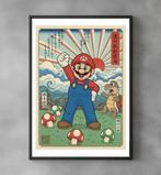 Sato Hageshi - Super Mario in Ukiyo-e - Pop Art - Signed and, Games en Spelcomputers, Nieuw
