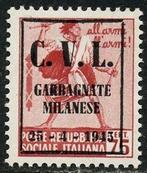 Italië 1944 - CLN Garbagnate Milanese, 75 cent met watermerk, Timbres & Monnaies, Timbres | Europe | Italie