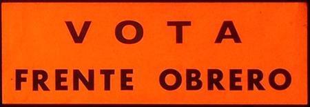 Stem op Frente Obrero op poster (lijst optie, Posters), Verzamelen, Posters, Nieuw, Overige onderwerpen, Met lijst, Verzenden