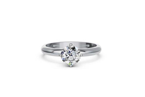 Zonder Minimumprijs - Ring - 14 karaat Witgoud - 1.06ct. tw., Handtassen en Accessoires, Ringen