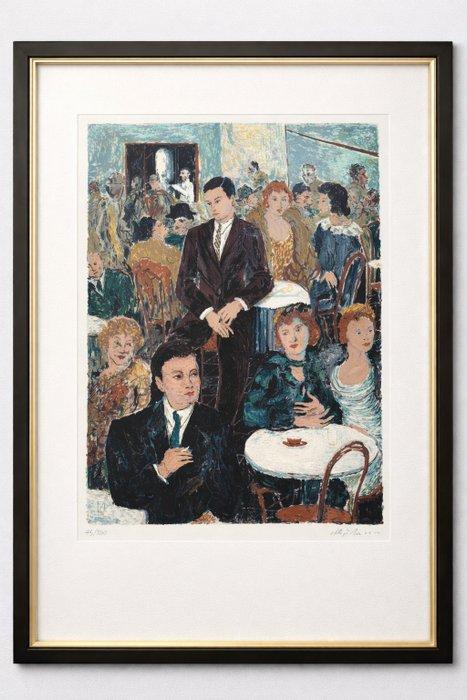 Aligi Sassu (1912-2000) - Il Grande Caffè, Antiquités & Art, Antiquités | Autres Antiquités