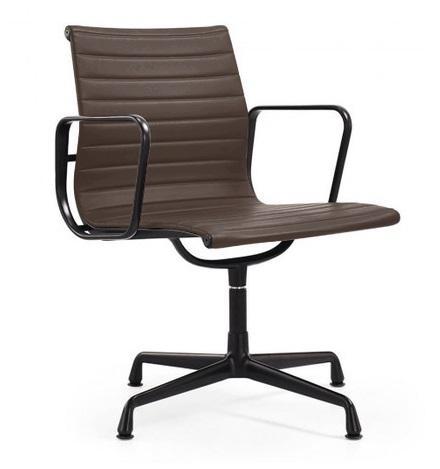 Vergaderstoel EA108 Leder zwart frame zwart, Maison & Meubles, Bureaux, Envoi