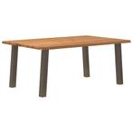 vidaXL Eettafel rechthoekig 180x120x74 cm massief eikenhout, Huis en Inrichting, Tafels | Eettafels, Verzenden, Nieuw