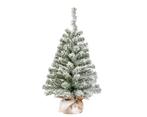 Imperial kunst kerstboom, 75 cm, besneeuwd, jute zak, voor, Nieuw