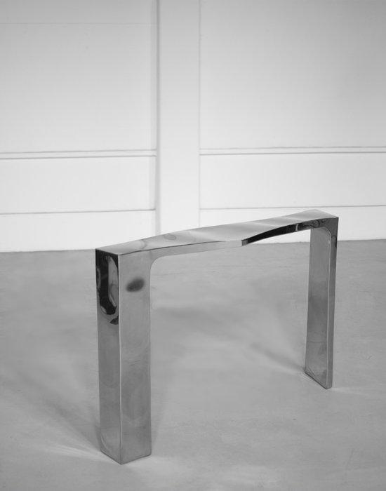 Pol Quadens - Wandtafel - Roestvrij staal - Gratis console, Antiquités & Art, Art | Objets design