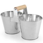Dubbele Serveeremmer | Hout/Gegalvaniseerd Staal | Per Stuk, Verzenden, Nieuw in verpakking