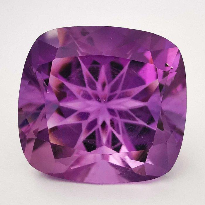 Zonder Minimumprijs Amethist - 27.66 ct - Antwerp Laboratory, Handtassen en Accessoires, Edelstenen