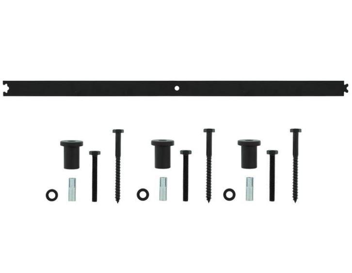 Intersteel Tussenrail 90 cm tbv schuifdeursysteem mat zwart, Doe-het-zelf en Bouw, Raamkozijnen en Schuifdeuren, Nieuw, Overige materialen