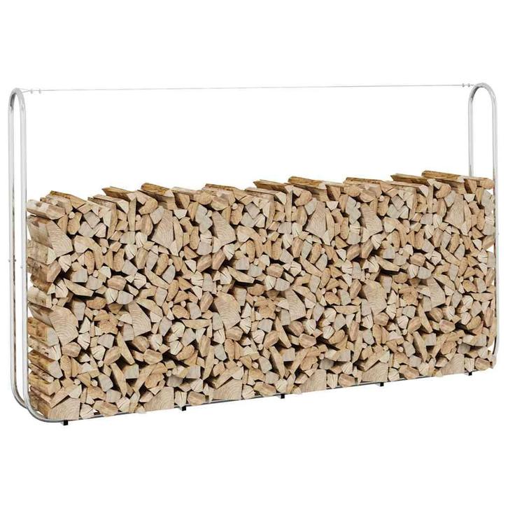 vidaXL Haardhoutrek 250x25x150 cm gegalvaniseerd staal, Tuin en Terras, Brandhout, Verzenden