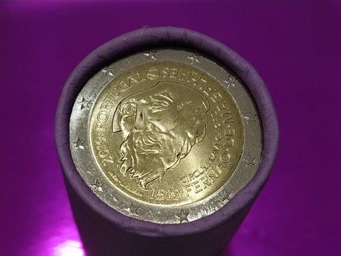 Portugal. 2 Euro 2019 Fernão Magalhães (25 moedas) em rolo, Postzegels en Munten, Munten | Europa | Euromunten