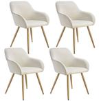 Eetkamerstoel Marilyn, koordlook, gestoffeerd - creme/goud,, Huis en Inrichting, Stoelen, Verzenden, Nieuw