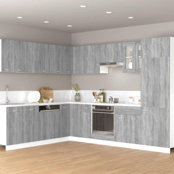 vidaXL Hangkast Lyon 60x31x40cm bewerkt hout grijs sonoma, Huis en Inrichting, Kasten | Overige, Nieuw, Verzenden