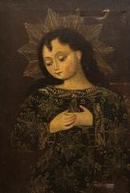École Espagnole (XIX-XX) - La Prière du Enfant Jesus, Antiquités & Art