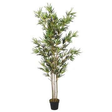 vidaXL Kunstplant bamboe 1380 bladeren 200 cm groen, Verzenden