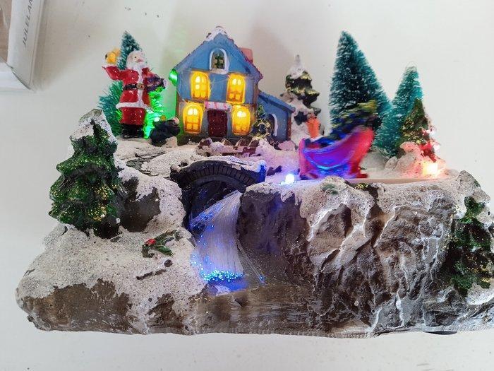 Kerstdecoratie - Hars, Composiet - Kerstlandschap, Diversen, Kerst