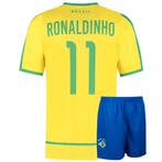 Kingdo Brazilie Voetbaltenue Thuis Ronaldinho - Kind en, Verzenden, Nieuw, Bal