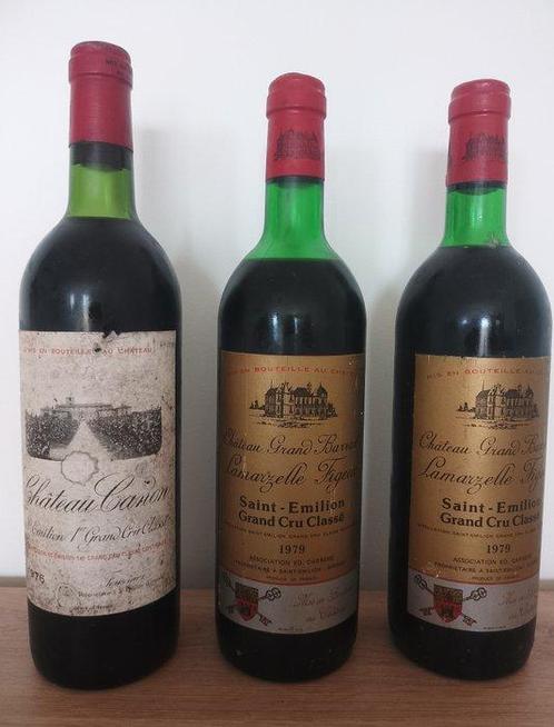 1976 Château Canon & 1979 x2 Château Grand Barrail, Verzamelen, Wijnen