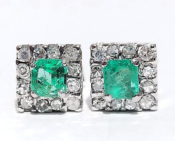 Zonder minimumprijs - Oorbellen - 18 karaat Witgoud -, Handtassen en Accessoires, Oorbellen