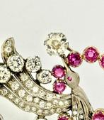 Broche - 18 carats Or blanc, Or jaune - années 40 vintage