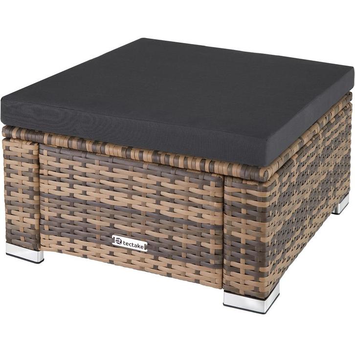 tectake Wicker hocker - natuur, Tuin en Terras, Tuinsets en Loungesets, Verzenden