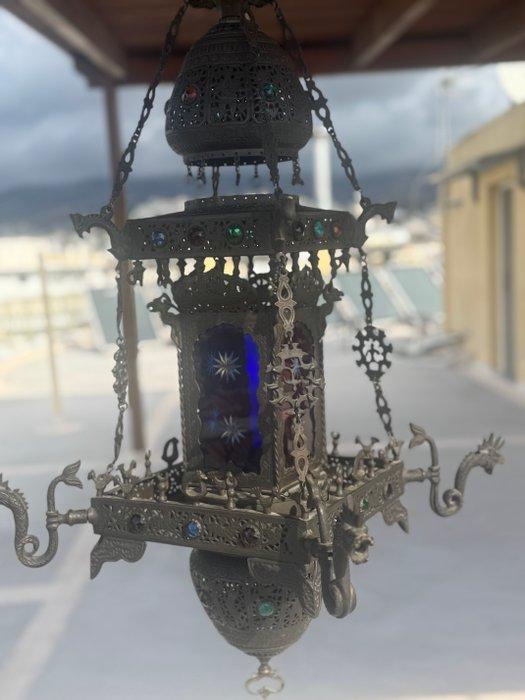 Lantaarn plafondlamp - Brons, Metaal - orientalist, Antiek en Kunst, Antiek | Meubels | Stoelen en Sofa's