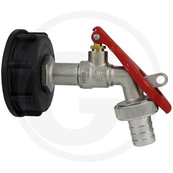 Ibc-adapter extra kort s60x6 inclusief messing kogelkraan..., Ophalen of Verzenden