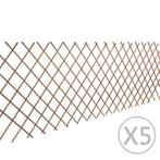vidaXL Clôture en treillis de saule 5 pcs 180x90 cm, Neuf, Verzenden
