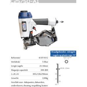 Kitpro basso c25/50-a1 tacker cloueuse pneumatique 25-50mm, Doe-het-zelf en Bouw, Gereedschap | Handgereedschap