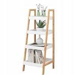 Duurzame boekenkast wit - Gemaakt van Spaan, MDF en bambo..., Huis en Inrichting, Met plank(en), Minder dan 50 cm, 100 tot 150 cm